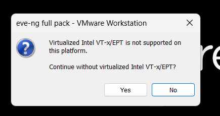virtualization technology enable on eve-ng